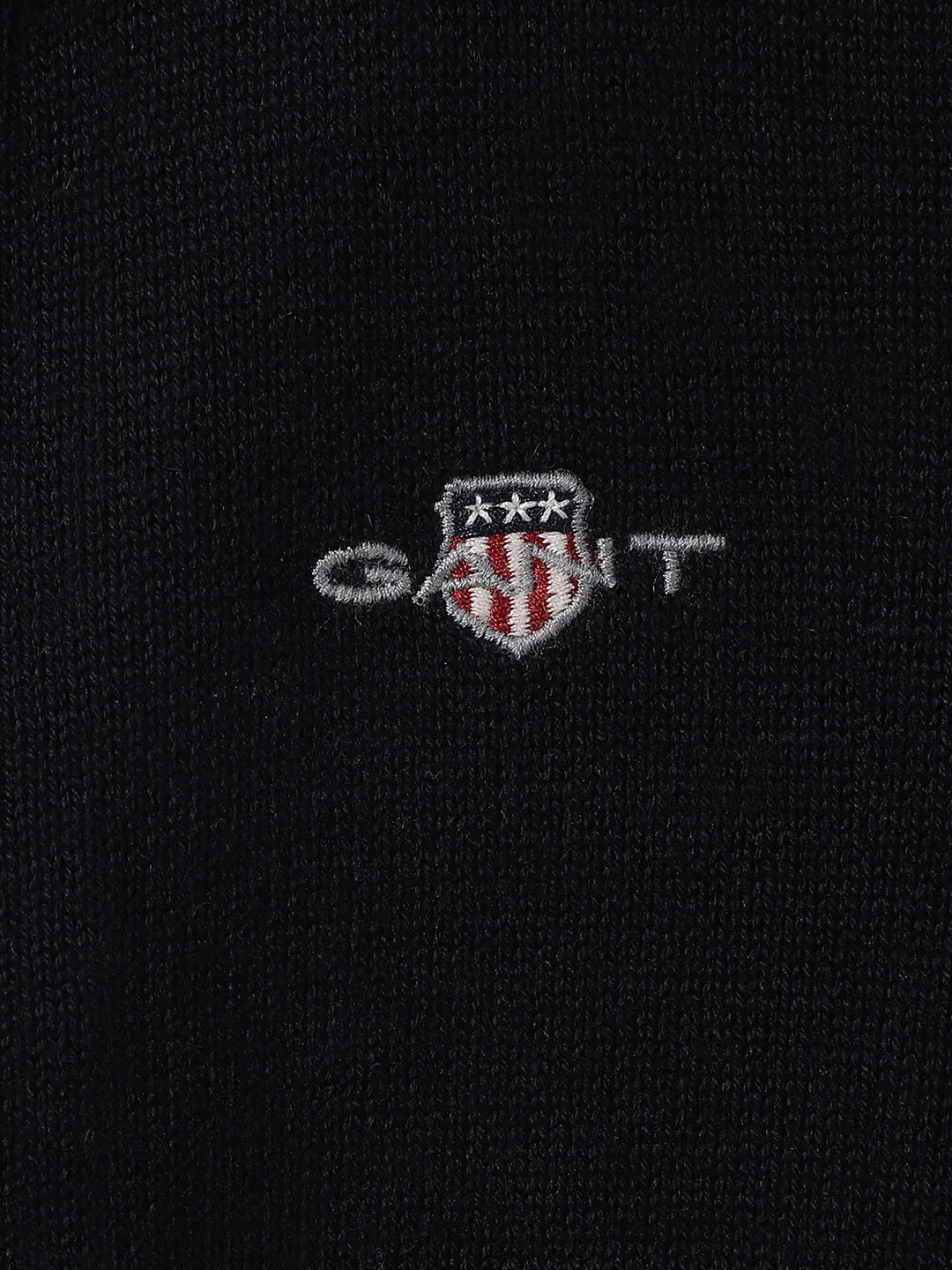 Gant Kids Blue Solid Round Neck Full Sleeves Cardigan - Image 6