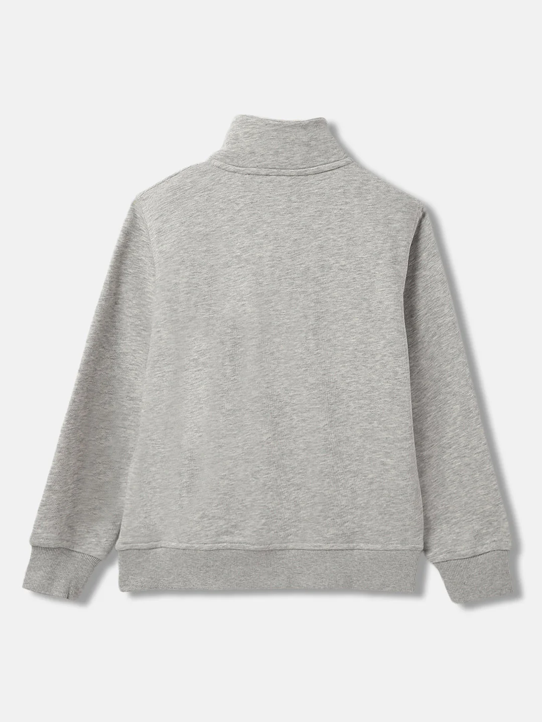 Gant Kids Grey Solid High Neck Full Sleeves Pullover Style Sweatshirt - Image 2