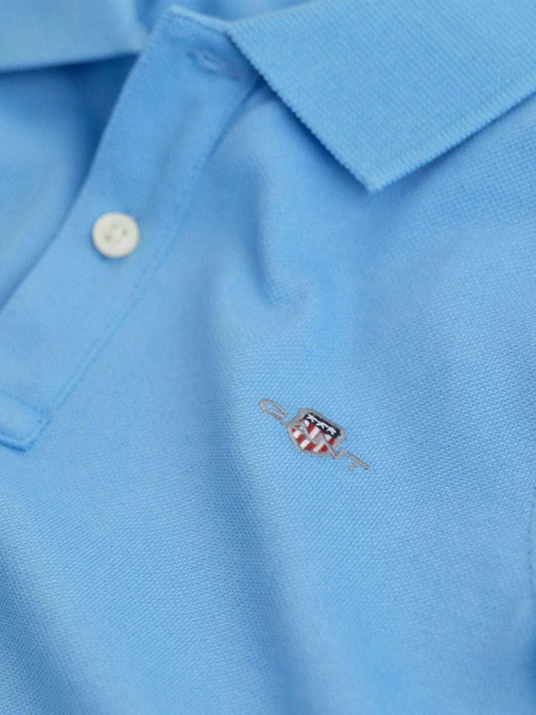Gant Boys Blue Solid Polo Tshirt - Image 3
