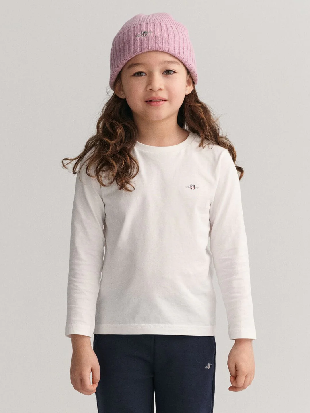 Gant Kids White Solid Round Neck Tshirt - Image 3
