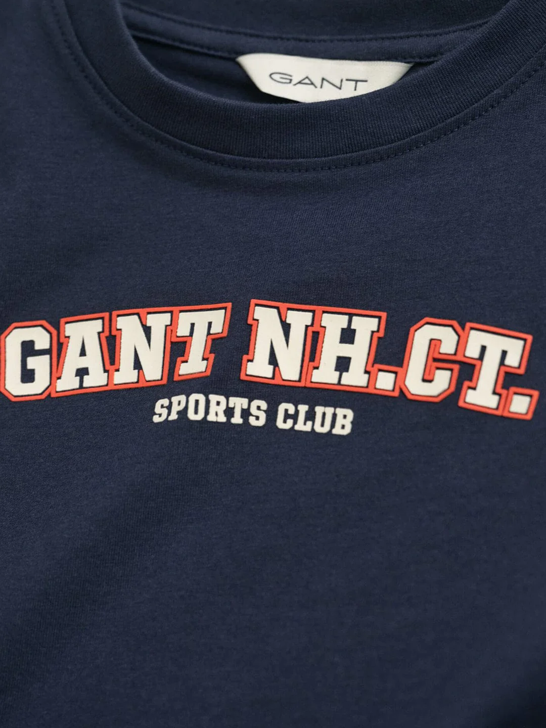 Gant Boys Blue Graphic Round Neck Tshirt - Image 5
