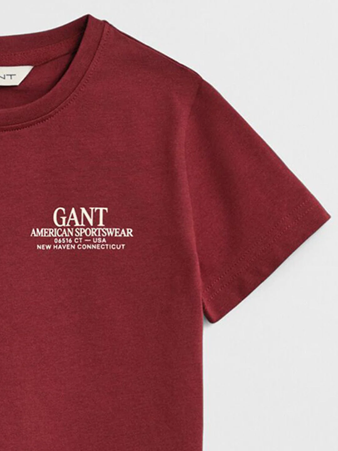 Gant Boys Red Graphic Round Neck Tshirt - Image 3