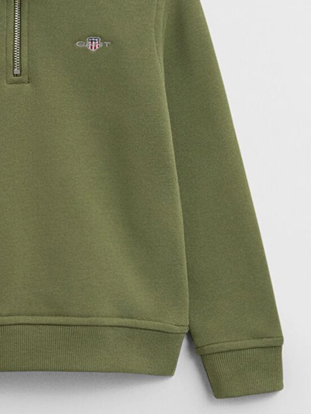Gant Boys Green Solid Round Neck Sweatshirt - Image 6