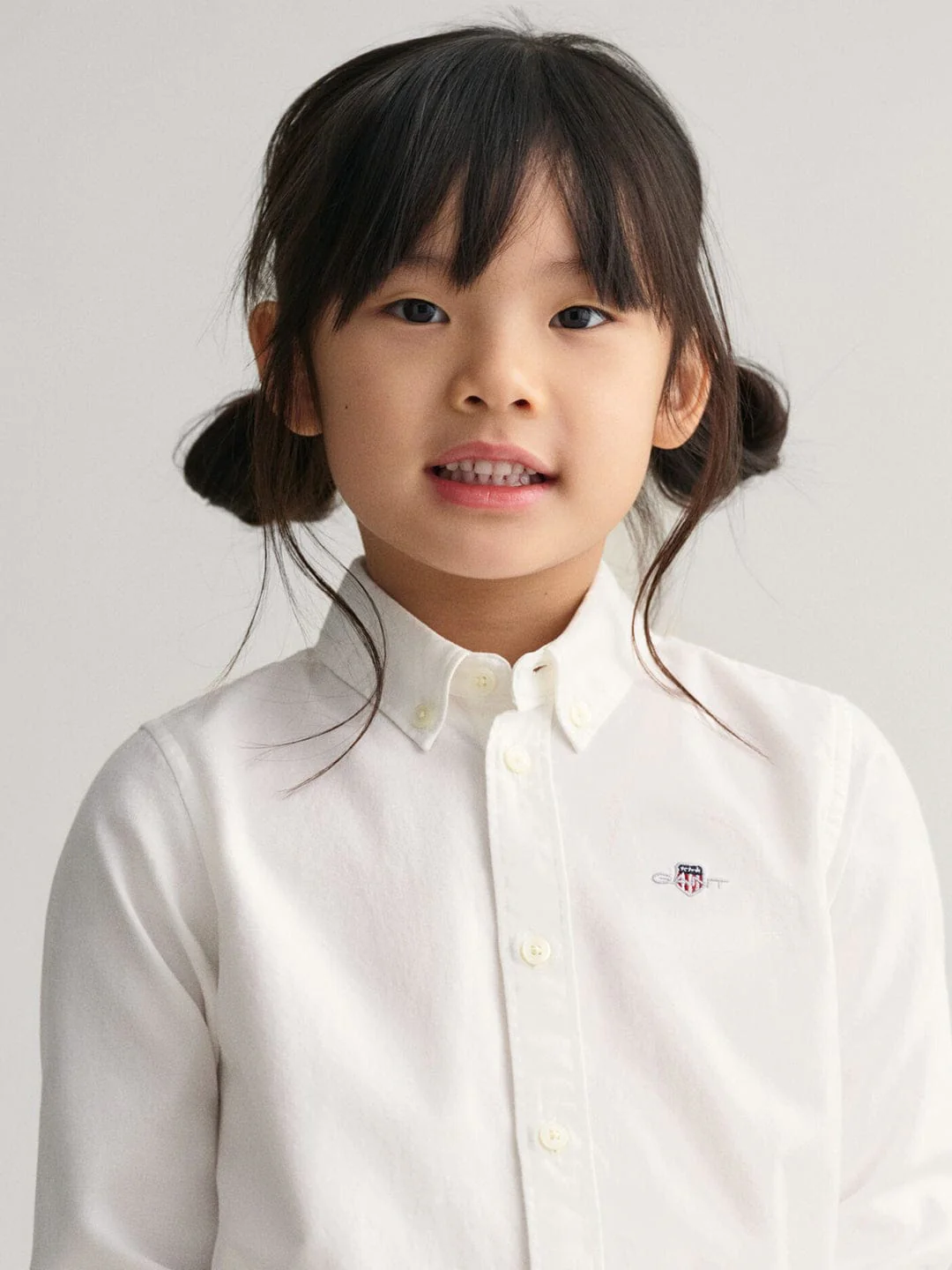 Gant Kids White Solid Collar Shirt - Image 5