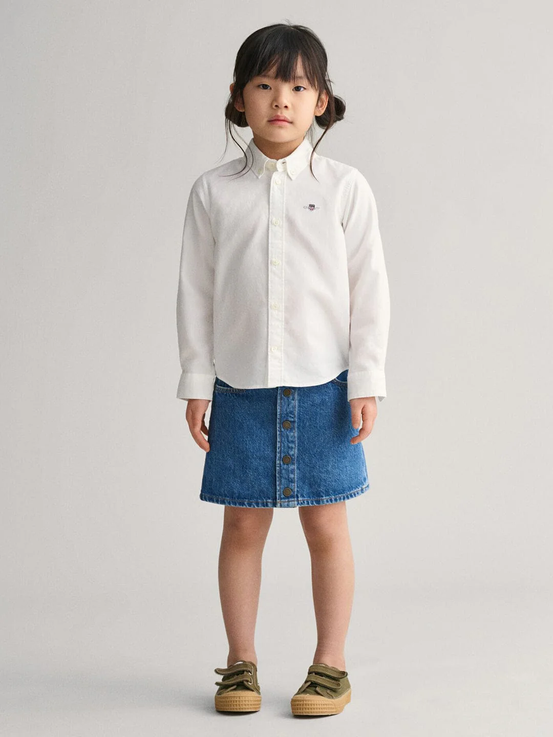 Gant Kids White Solid Collar Shirt - Image 9