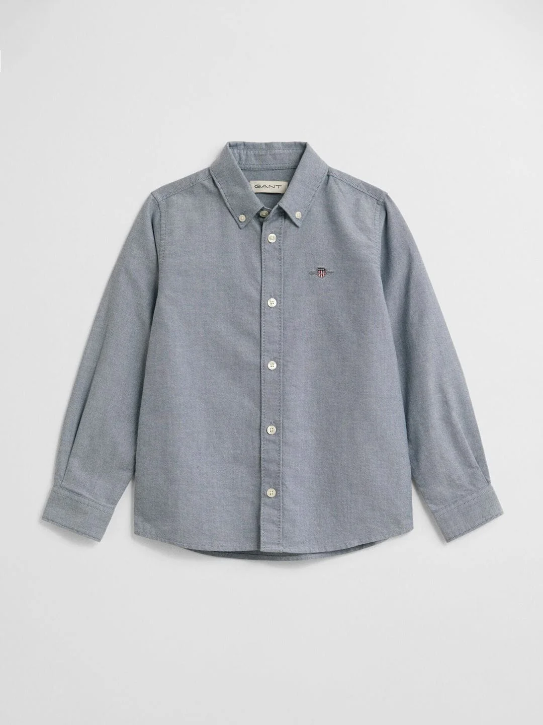 Gant Boys Blue Solid Collar Shirt - Image 4