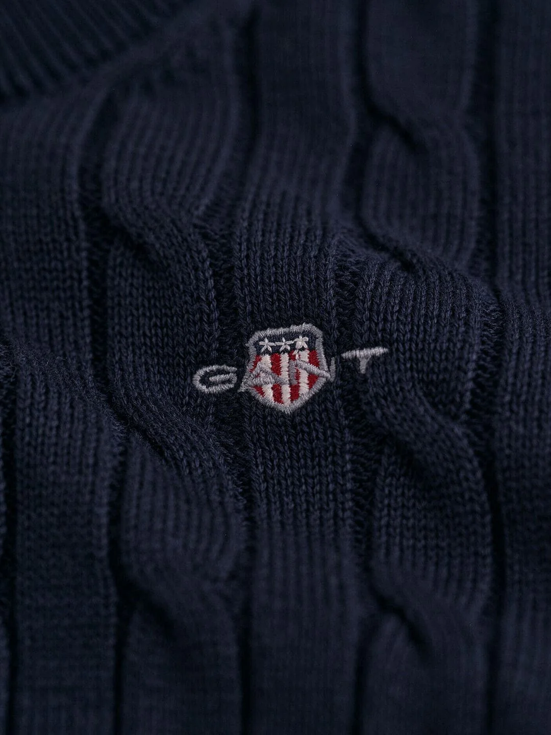 Gant Kids Blue Solid Round Neck Sweater - Image 5