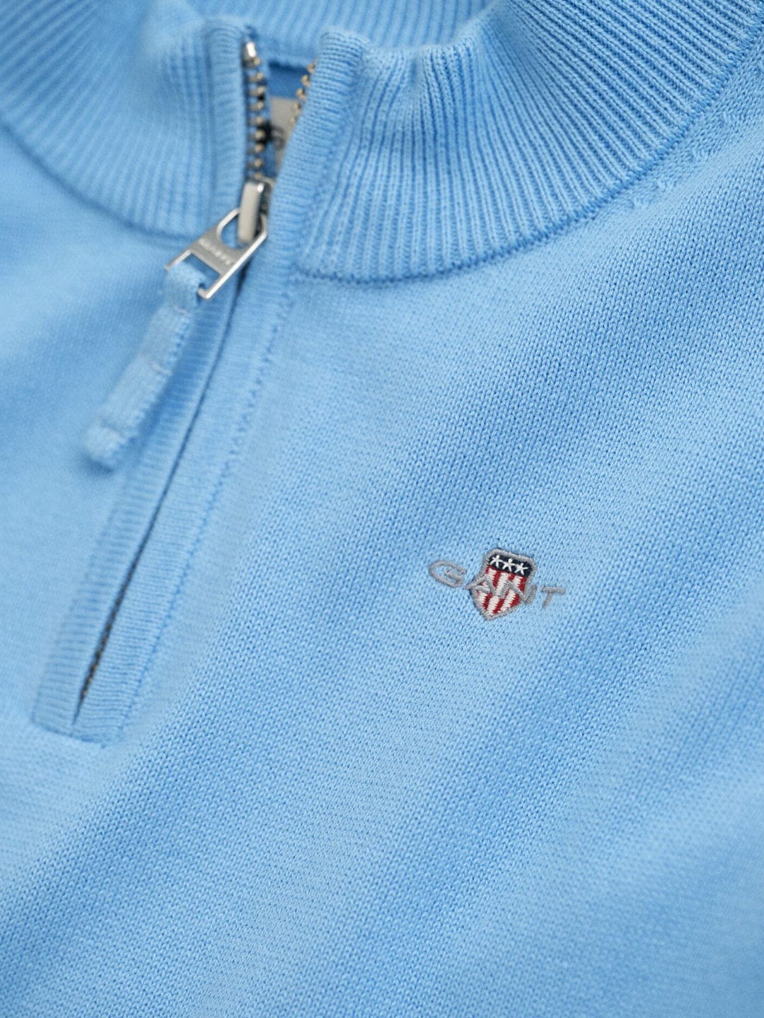 Gant Boys Blue Solid Round Neck Sweatshirt - Image 3