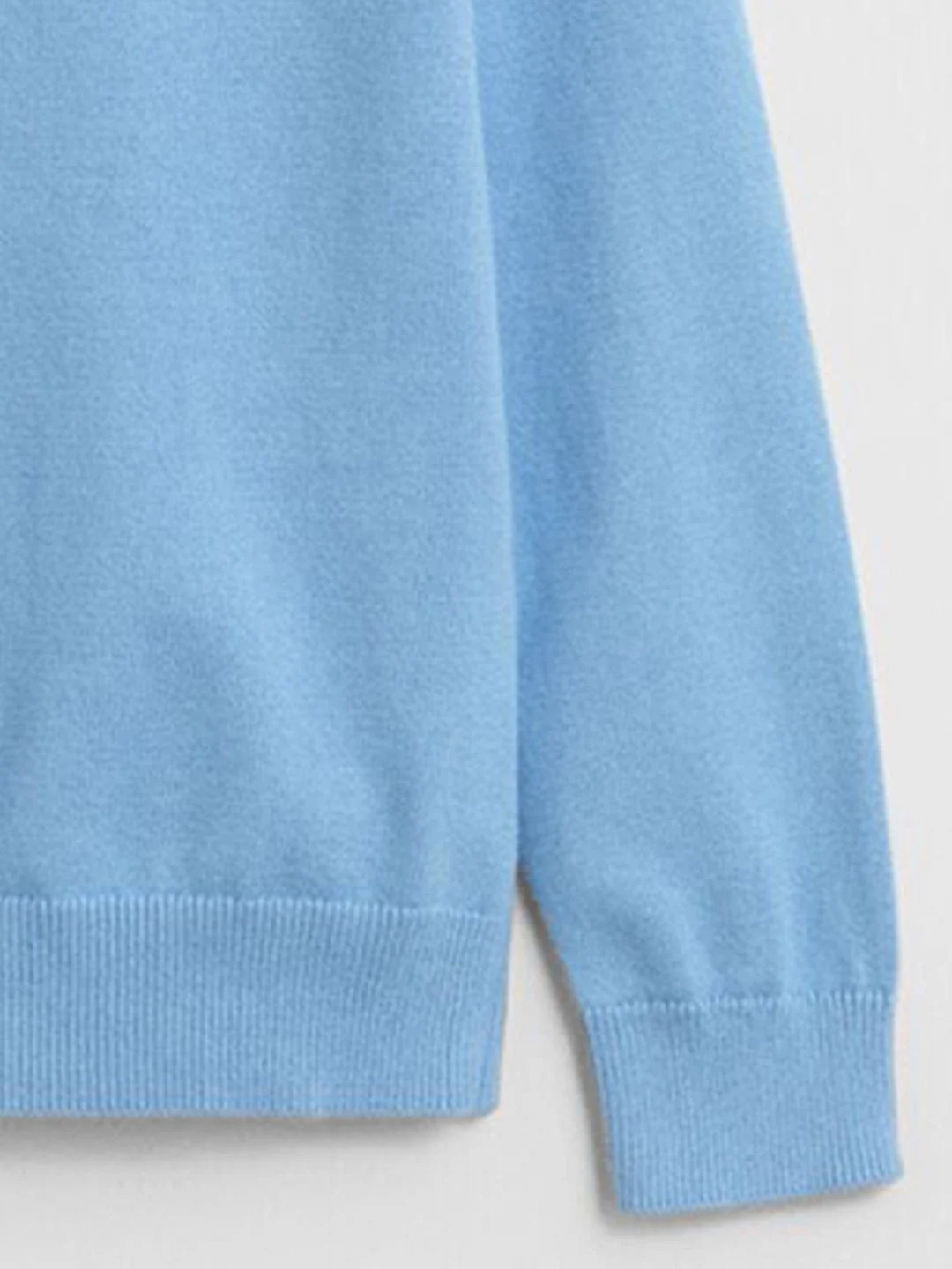 Gant Boys Blue Solid Round Neck Sweatshirt - Image 5