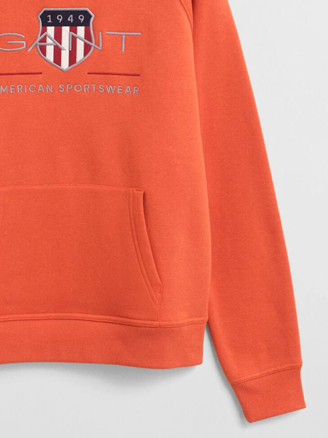 Gant Boys Orange Graphic Hooded Sweatshirt - Image 3