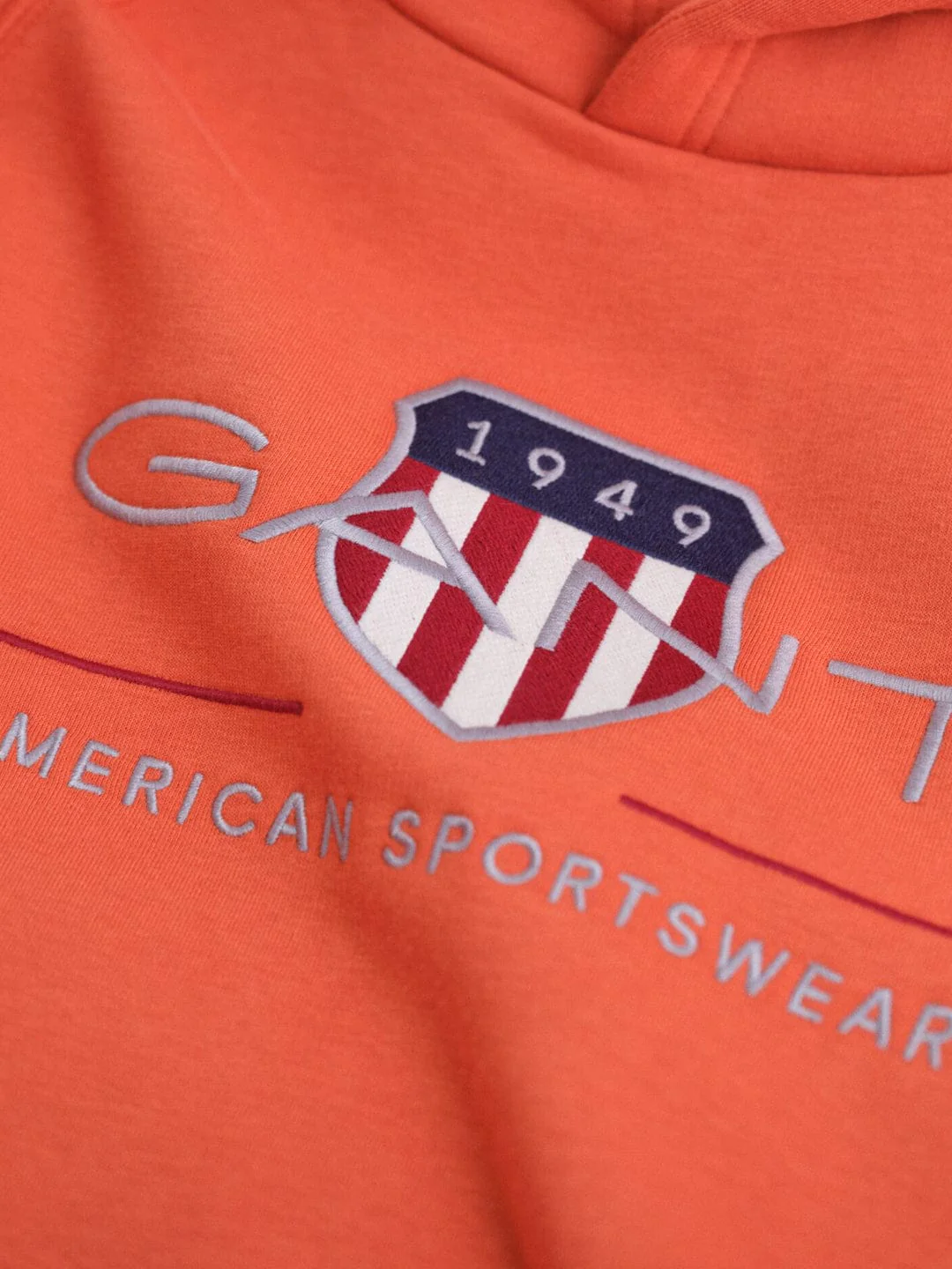Gant Boys Orange Graphic Hooded Sweatshirt - Image 5