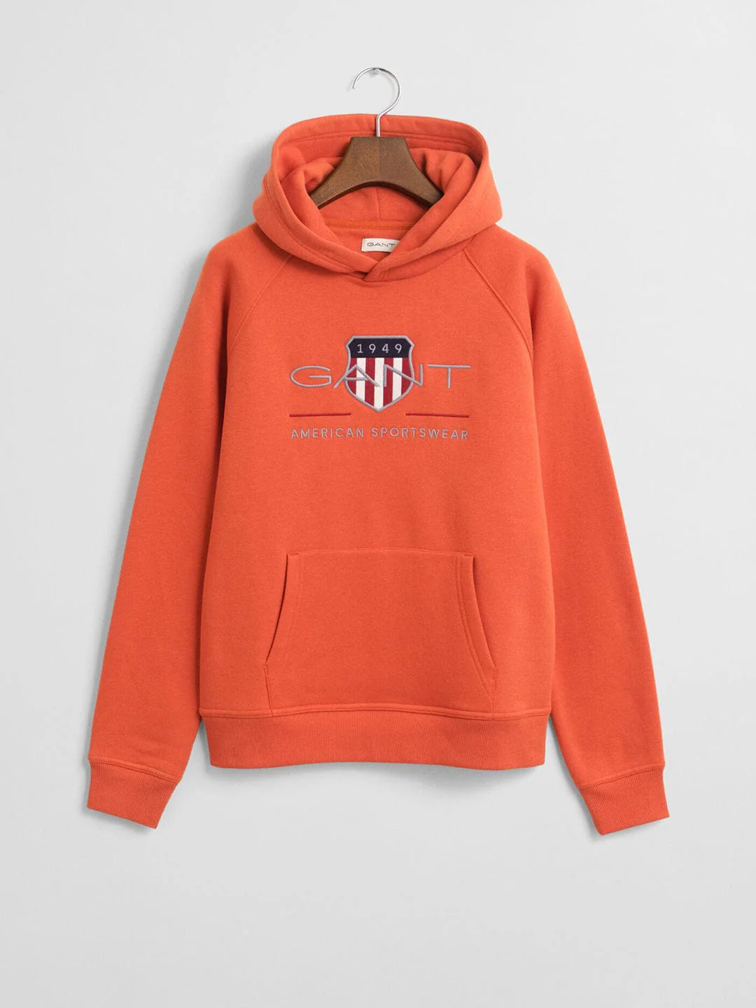 Gant Boys Orange Graphic Hooded Sweatshirt - Image 7