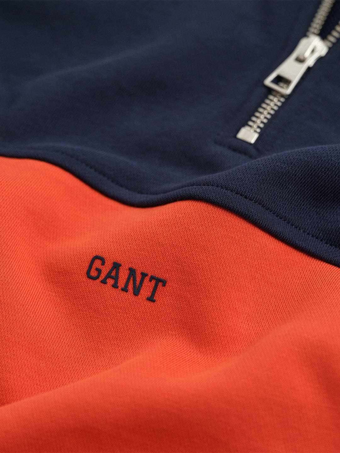 Gant Boys Blue Coloublocked Round Neck Sweatshirt - Image 2