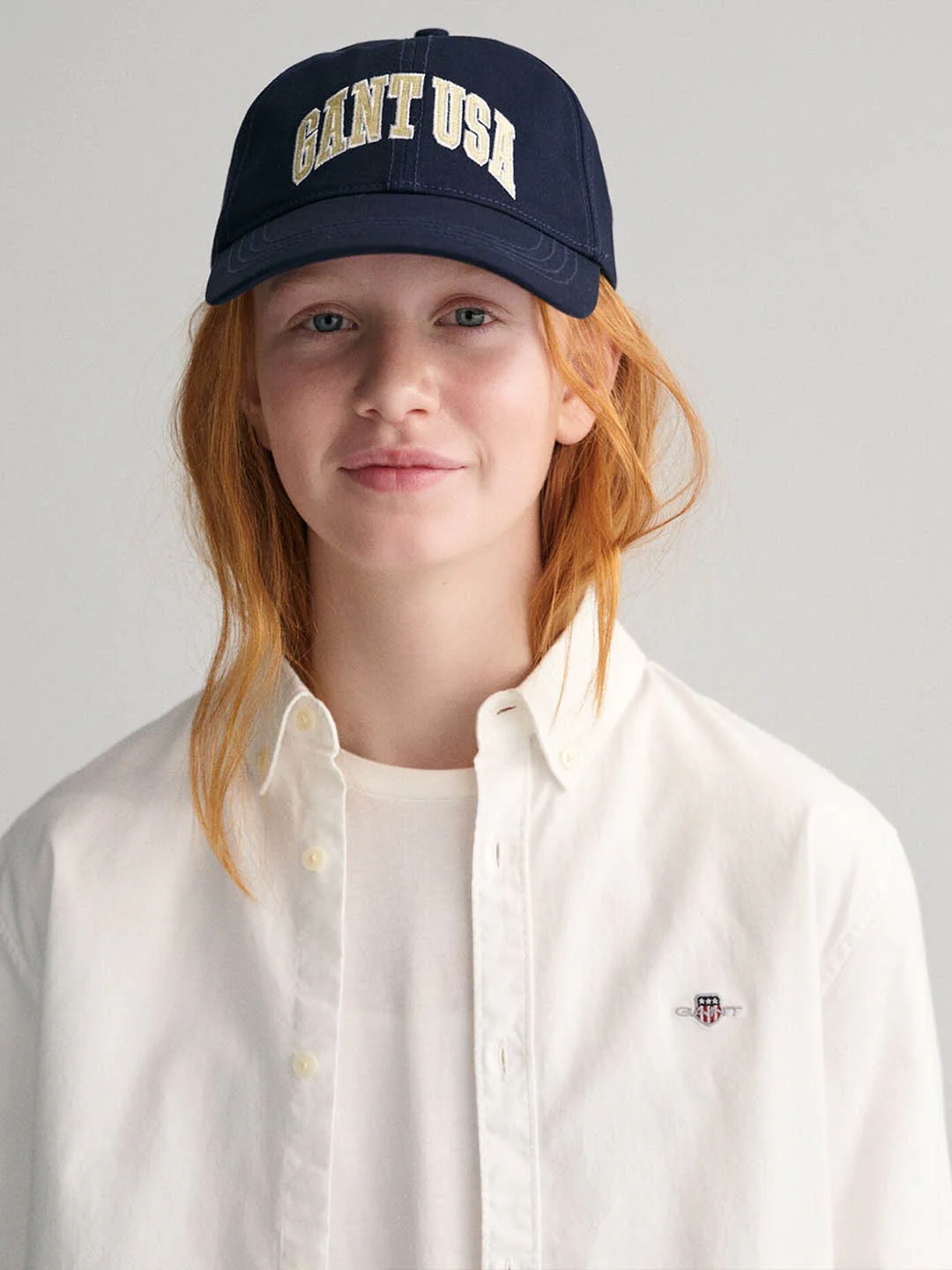 Gant Kids White Solid Collar Shirt - Image 3