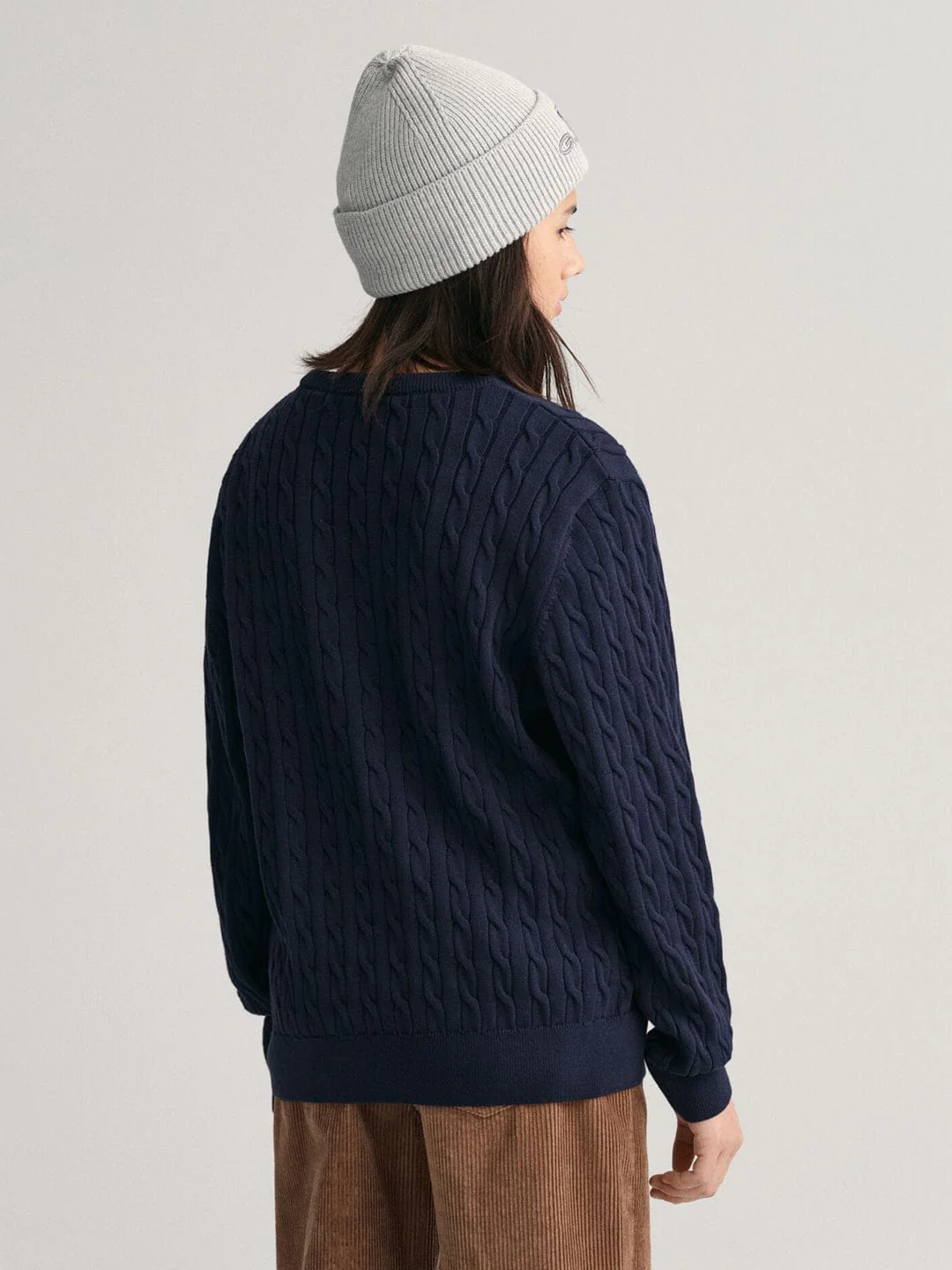 Gant Kids Blue Solid Round Neck Sweater - Image 5