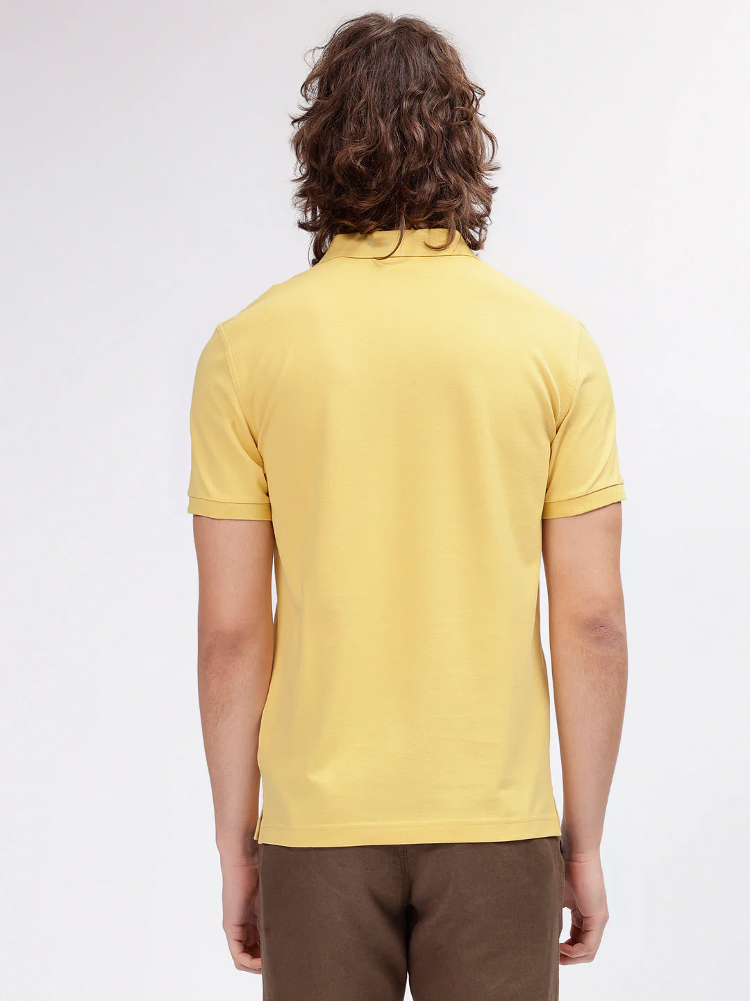 Gant Men Yellow Solid Polo Collar Short Sleeves Tshirt - Image 2