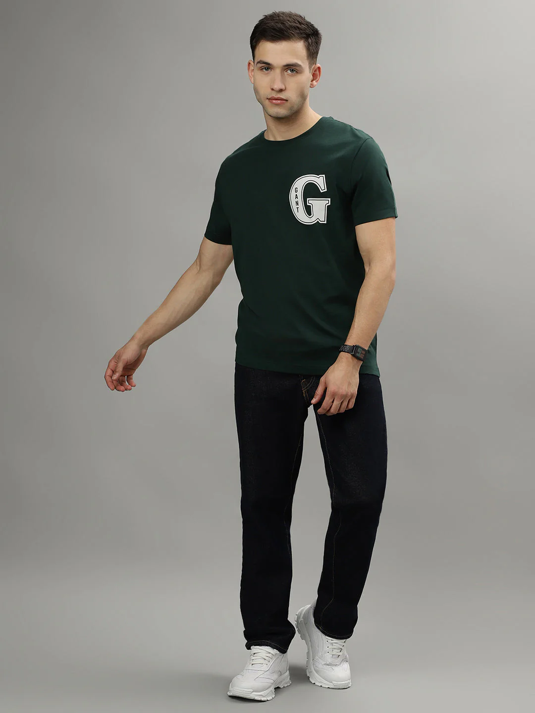 Gant Green Fashion Logo Regular Fit T-Shirt - Image 4