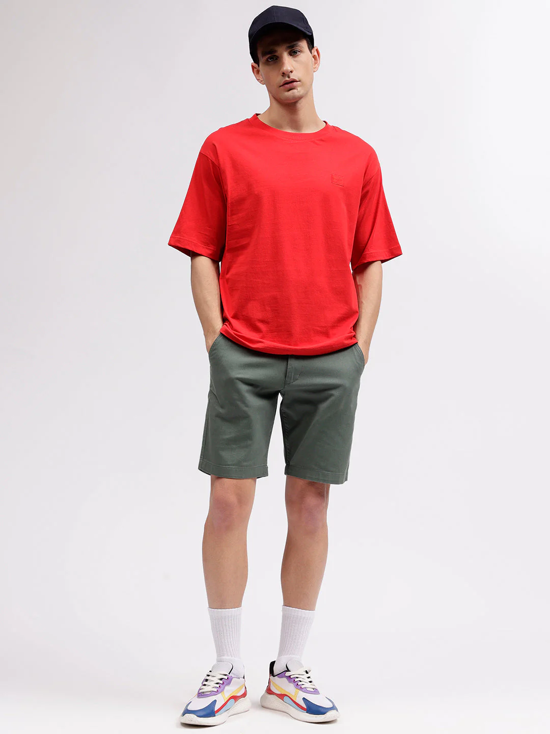 Gant Men Red Solid Round Neck Short Sleeves Tshirt - Image 4