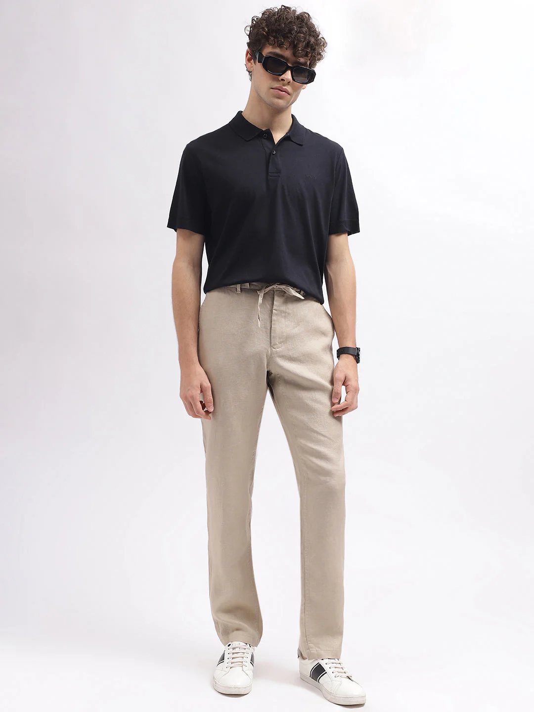 Gant Men Black Solid Polo Collar Short Sleeves Tshirt - Image 5