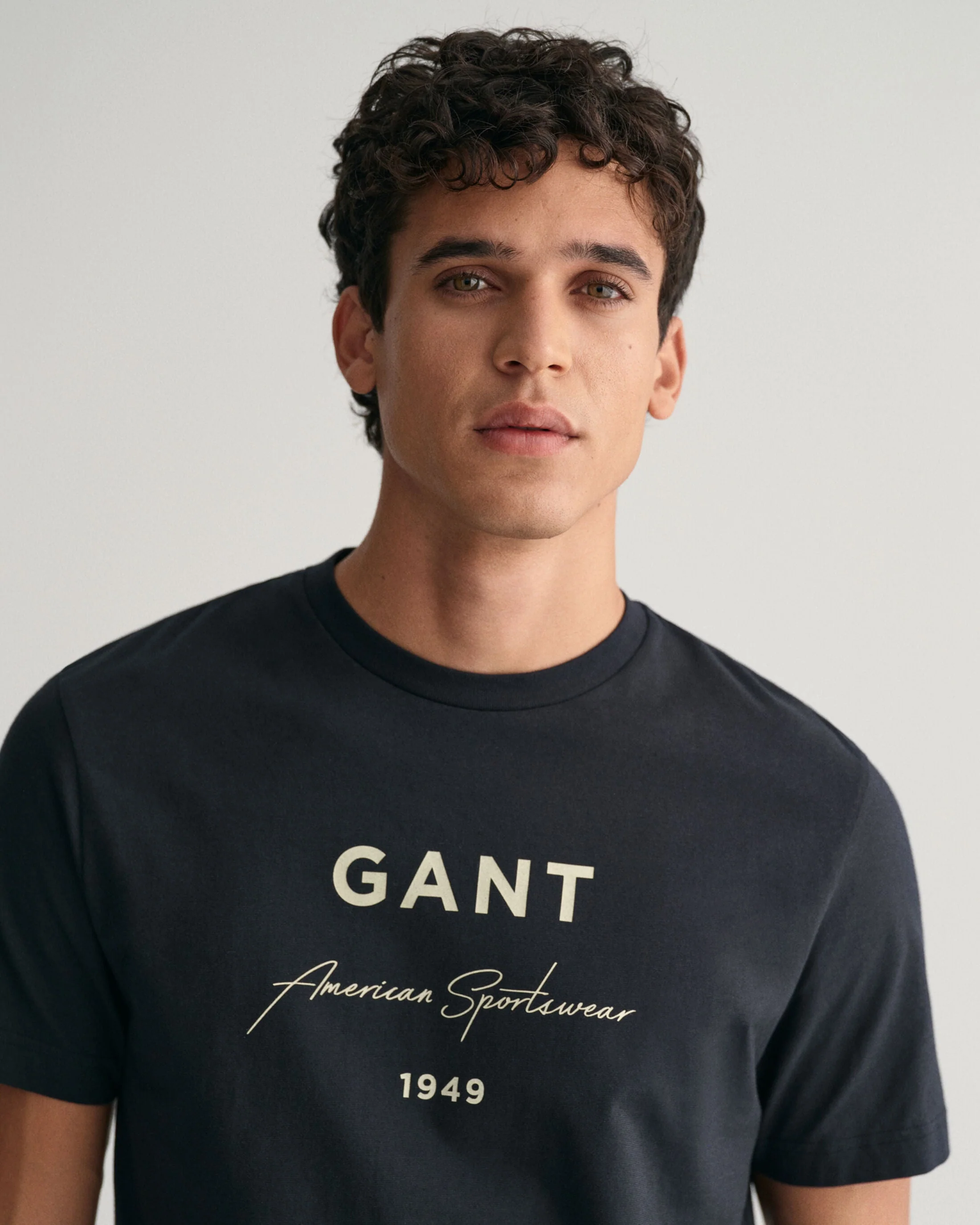 Gant Men Black Printed Round Neck Short Sleeves Tshirt - Image 4