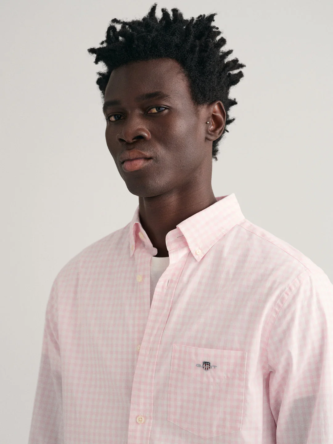 Gant Men Pink Checked Button-down Collar Full Sleeves Shirt - Image 4