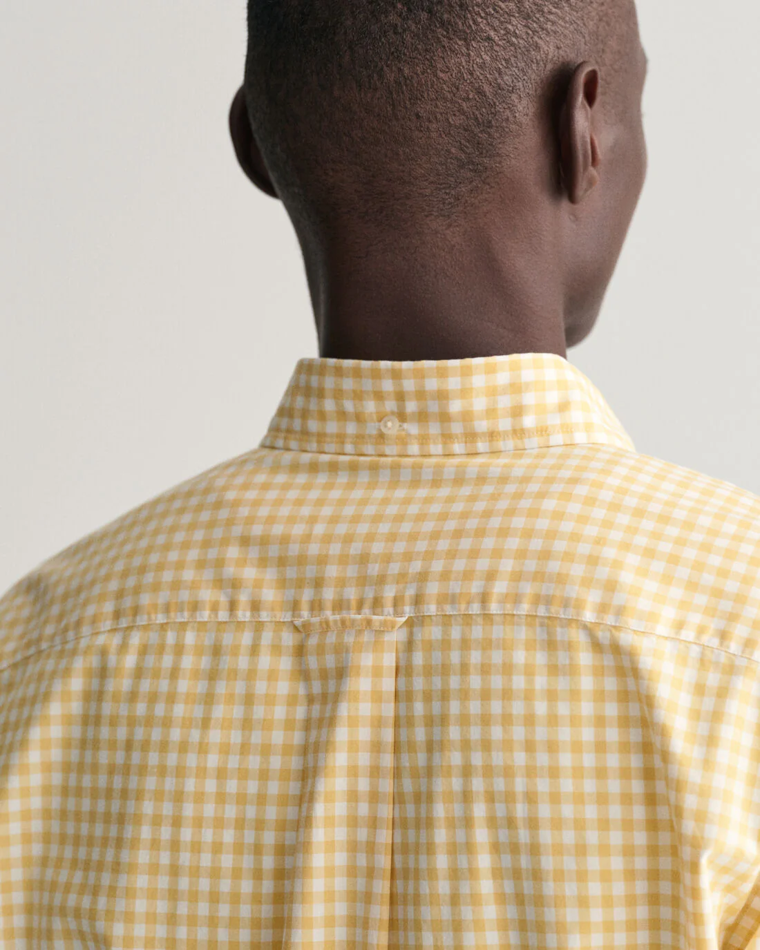 Gant Men Yellow Checked Button-down Collar Long Sleeves Shirt - Image 4