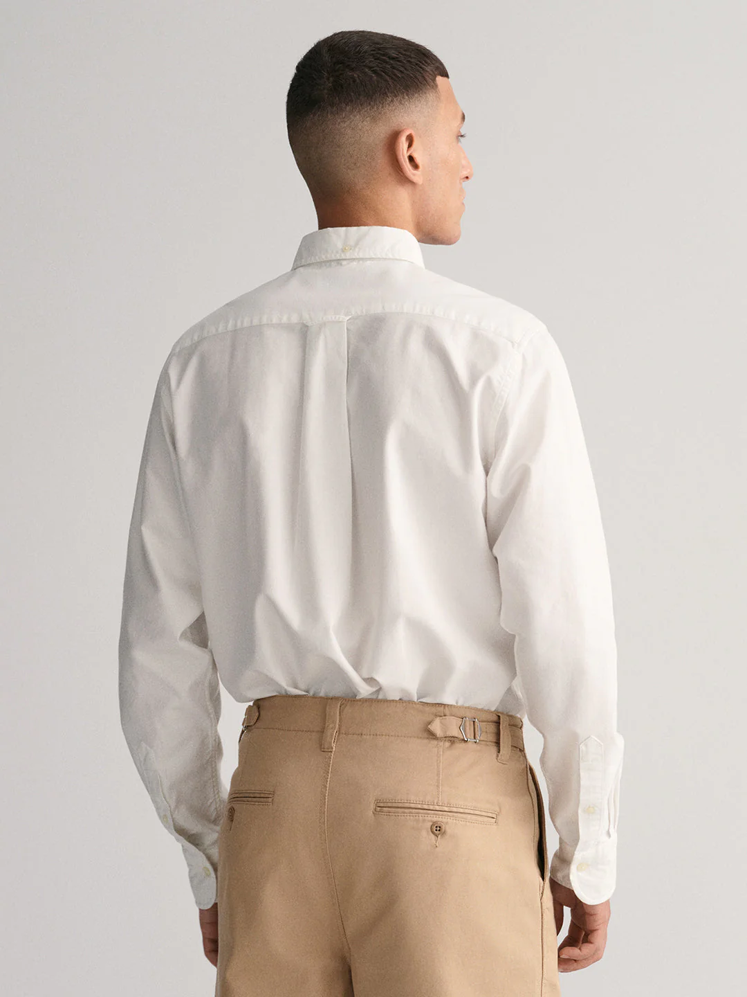 Gant Men White Solid Button-Down Collar Full Sleeves Shirt - Image 2