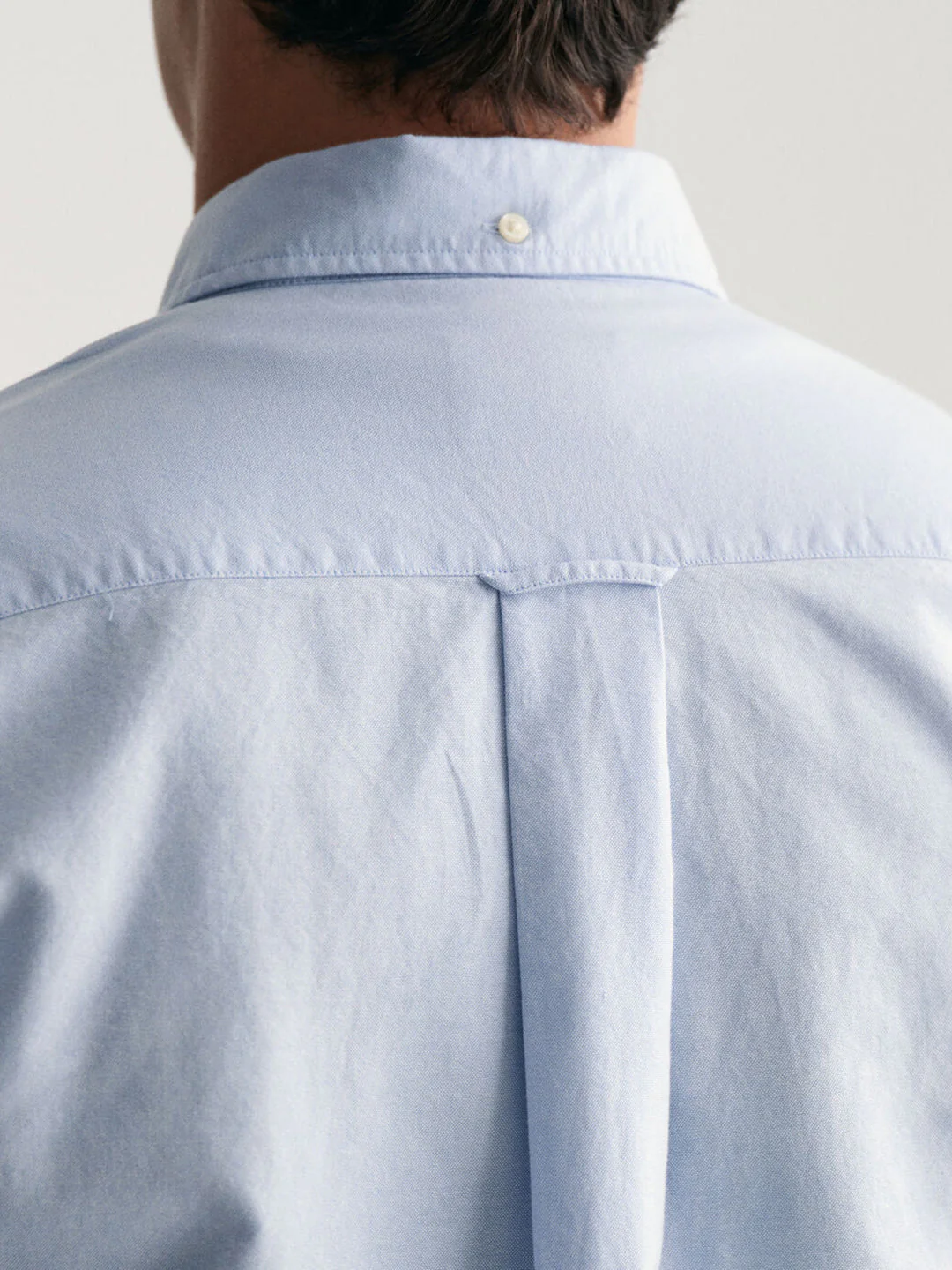 Gant Men Blue Solid Button-down Collar Long Sleeves Shirt - Image 4