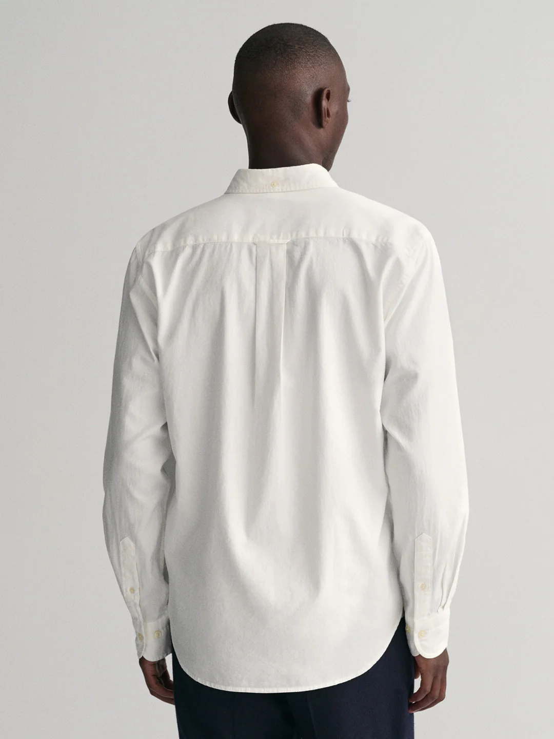 Gant Men Off White Solid Button-Down Collar Full Sleeves Shirt - Image 2