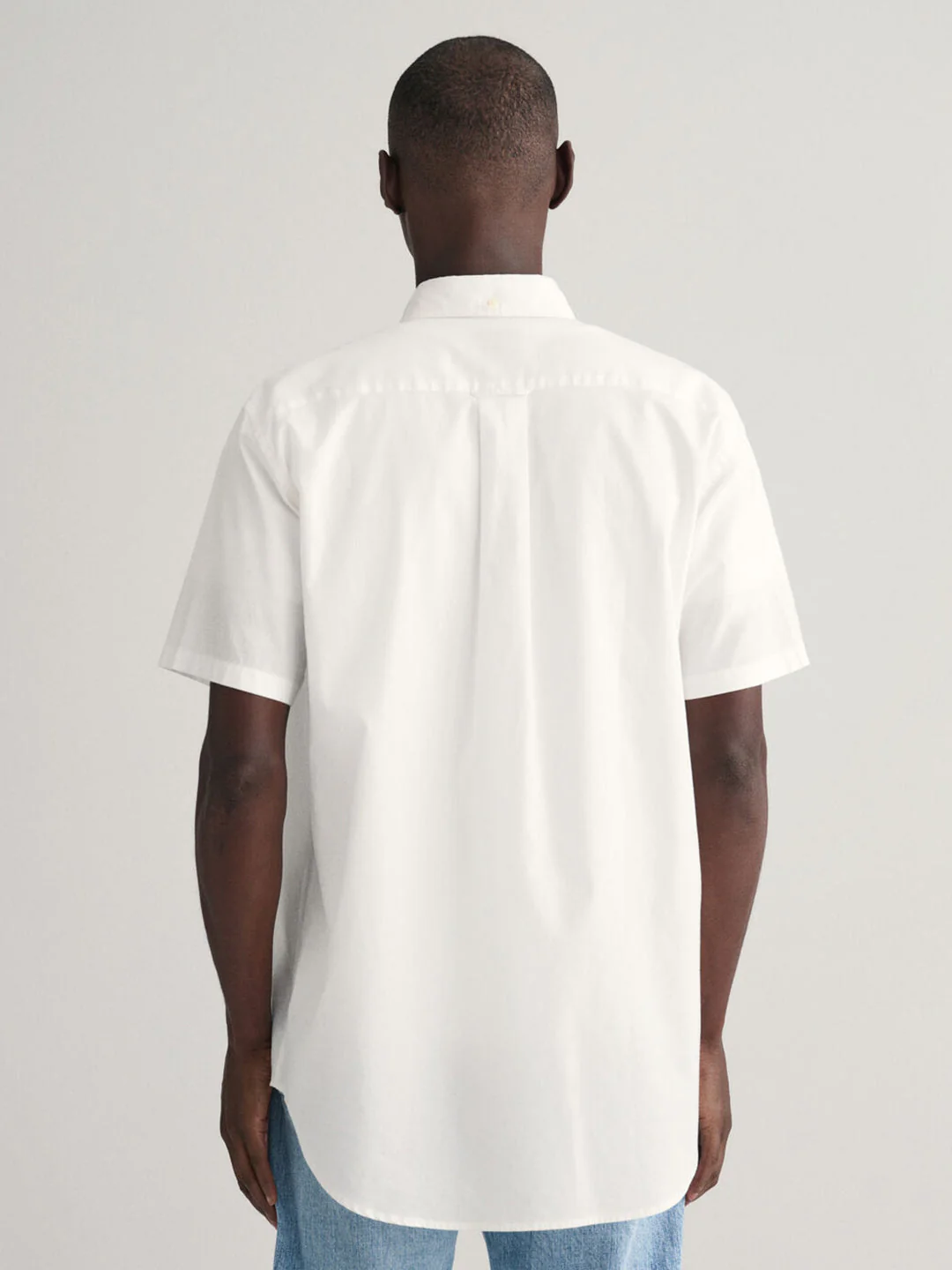 Gant Men White Solid Button Down Collar Short Sleeves Linen Shirt - Image 2