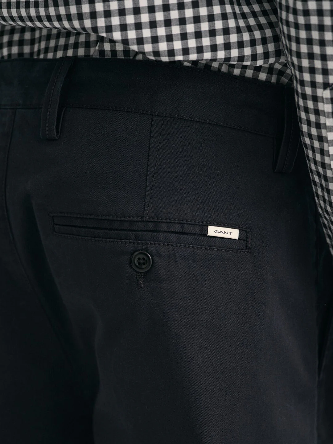 Gant Men Black Solid Regular Fit Flat Front Trouser - Image 5