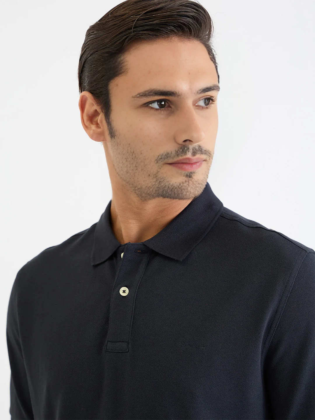 Gant Men Black Solid Polo Tshirt - Image 4