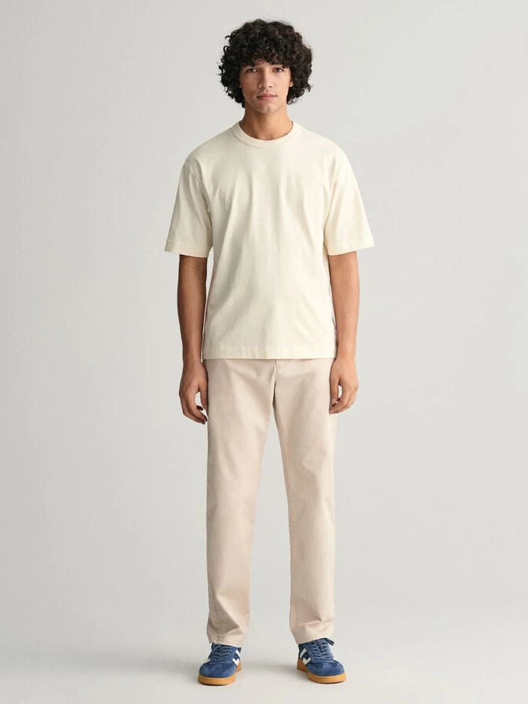 Gant Mens Putty Mid Rise Regular Fit Chino Trouser - Image 4