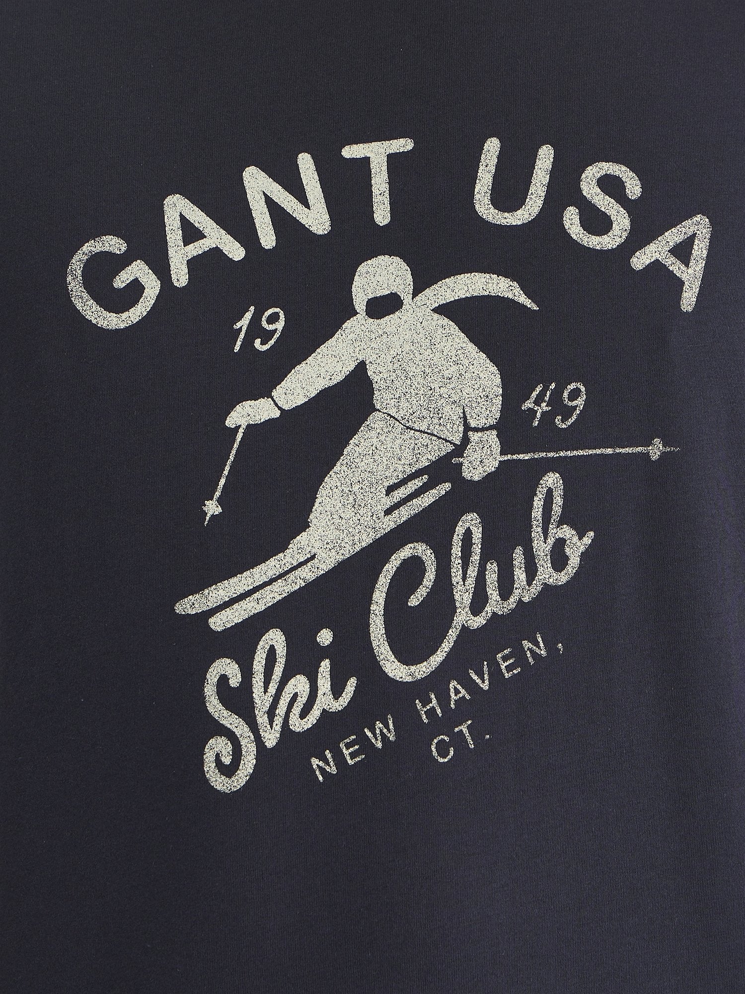 Gant Men Blue Regular Fit Solid Crew Neck Tshirt - Image 5