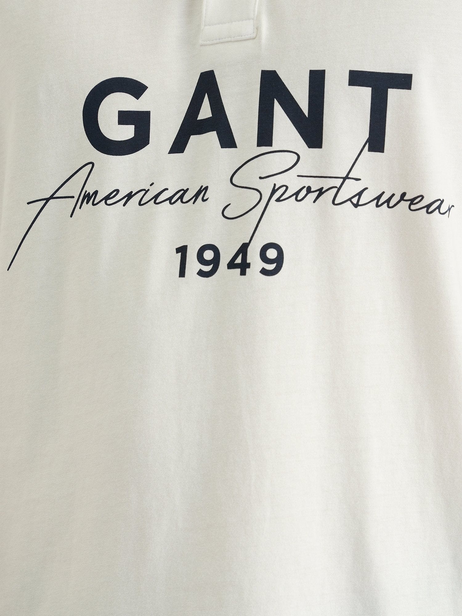 Gant Men White Regular Fit Solid Polo Tshirt - Image 5