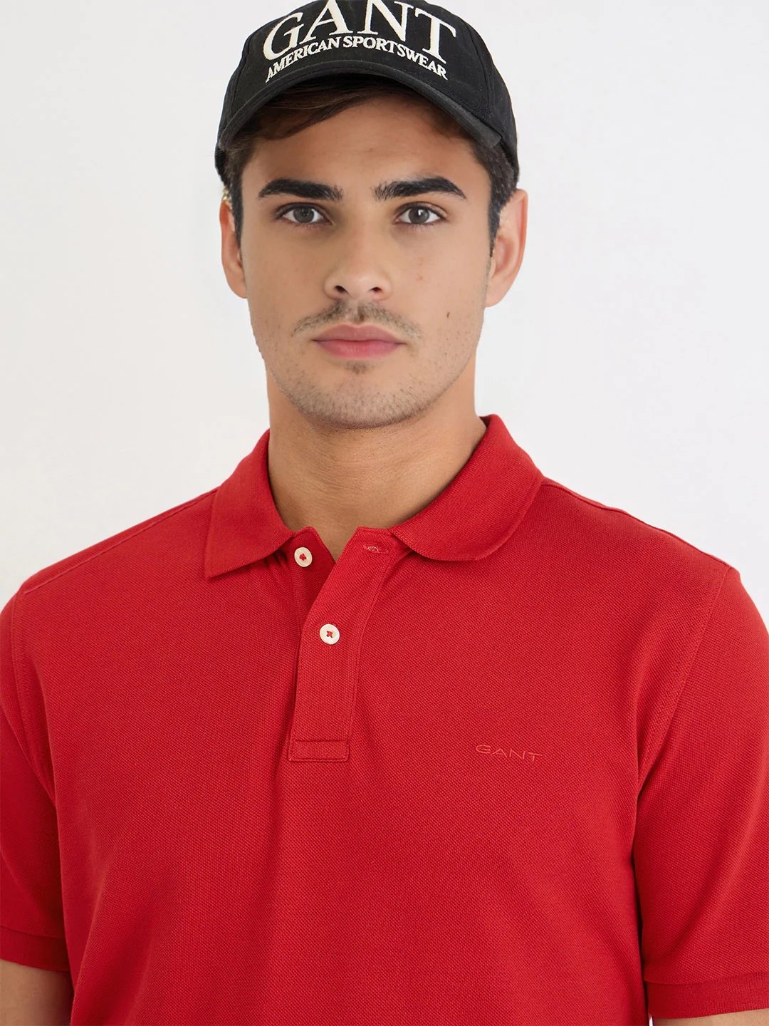 Gant Men Red Solid Polo Tshirt - Image 4