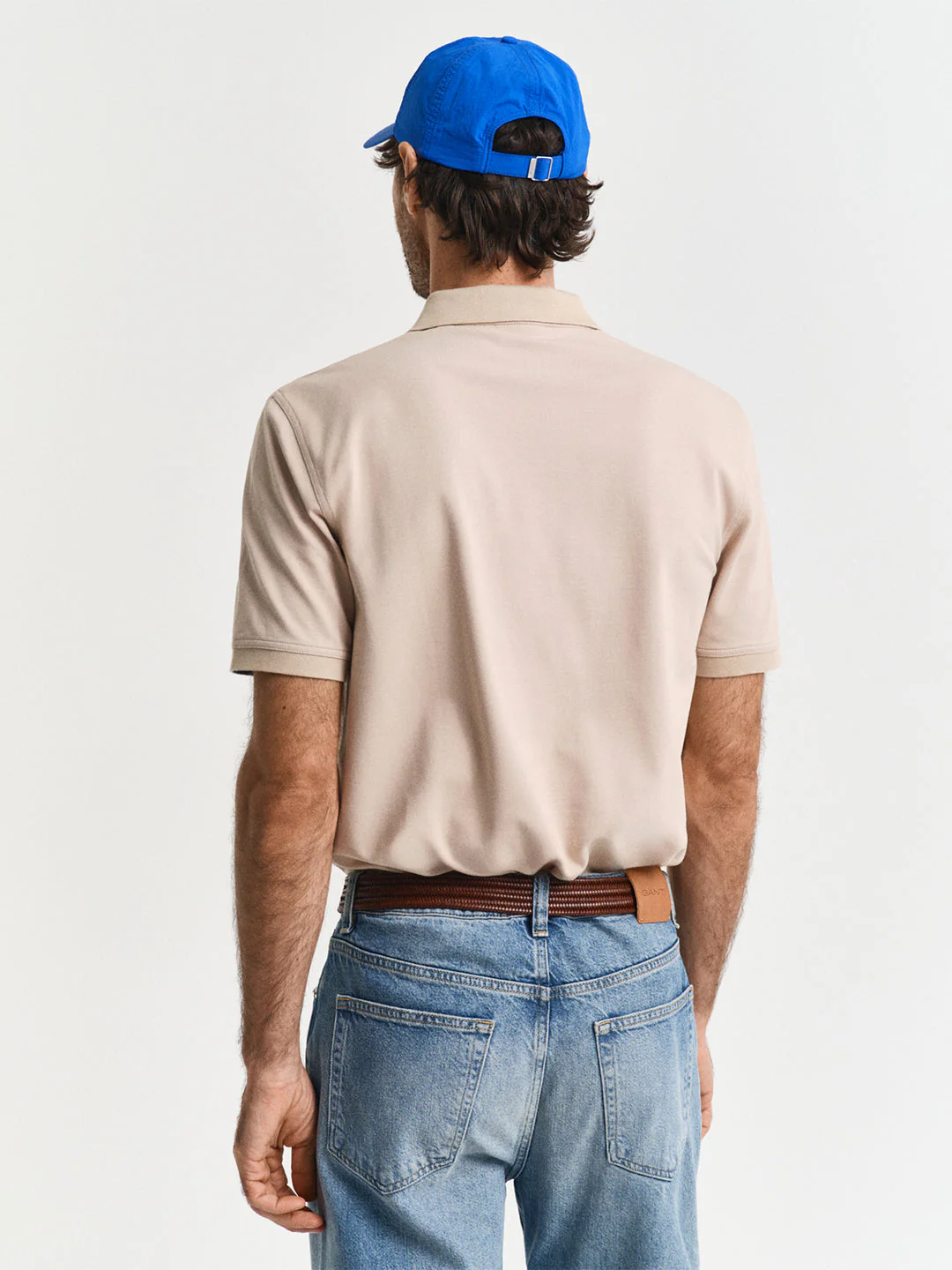 Gant Men Beige Polo Collar Short Sleeves Tshirt - Image 2