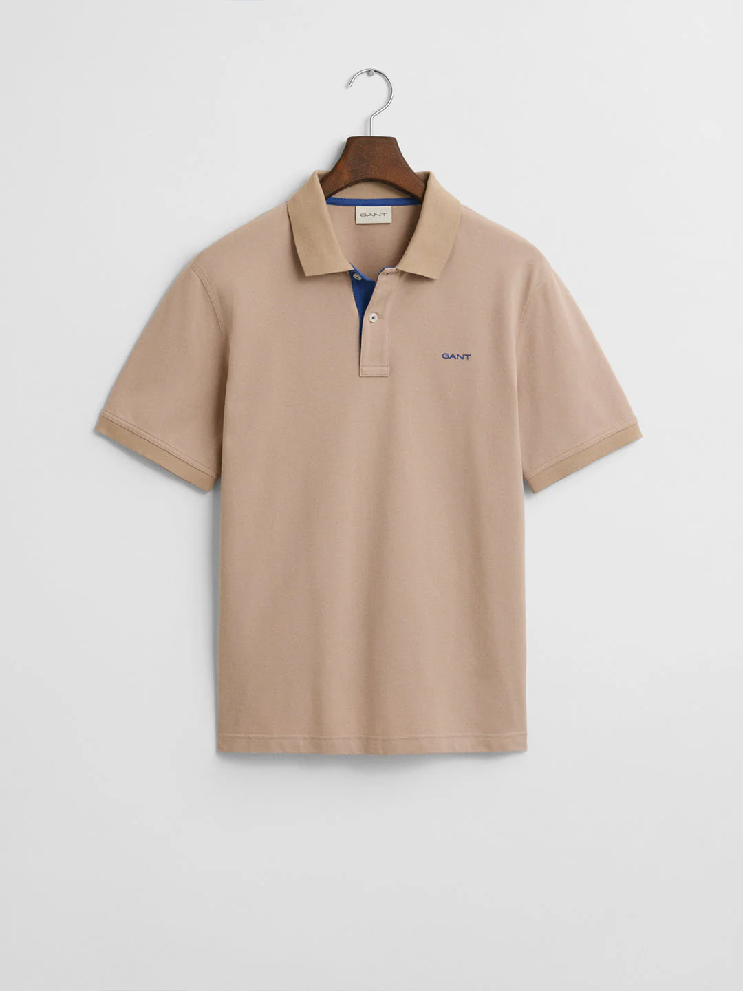 Gant Men Beige Polo Collar Short Sleeves Tshirt - Image 5