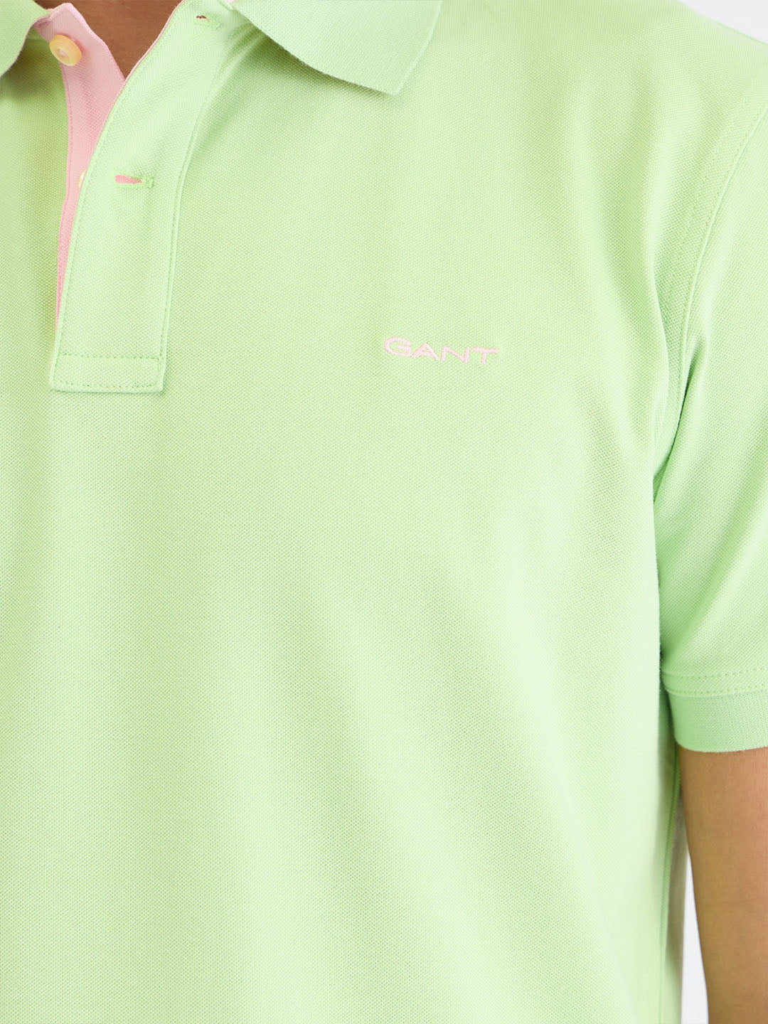 Gant Men Green Solid Polo Tshirt - Image 5