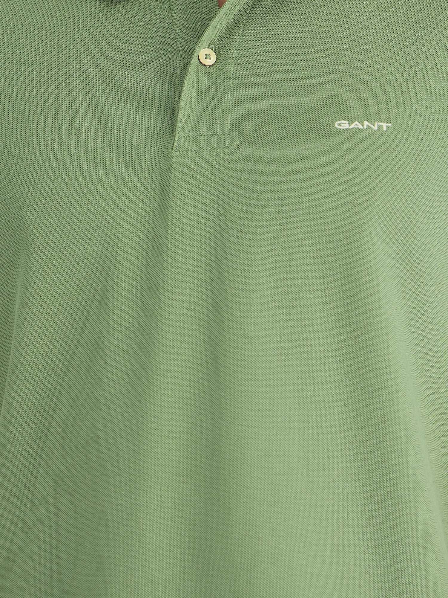Gant Men Green Regular Fit Solid Polo Tshirt - Image 5
