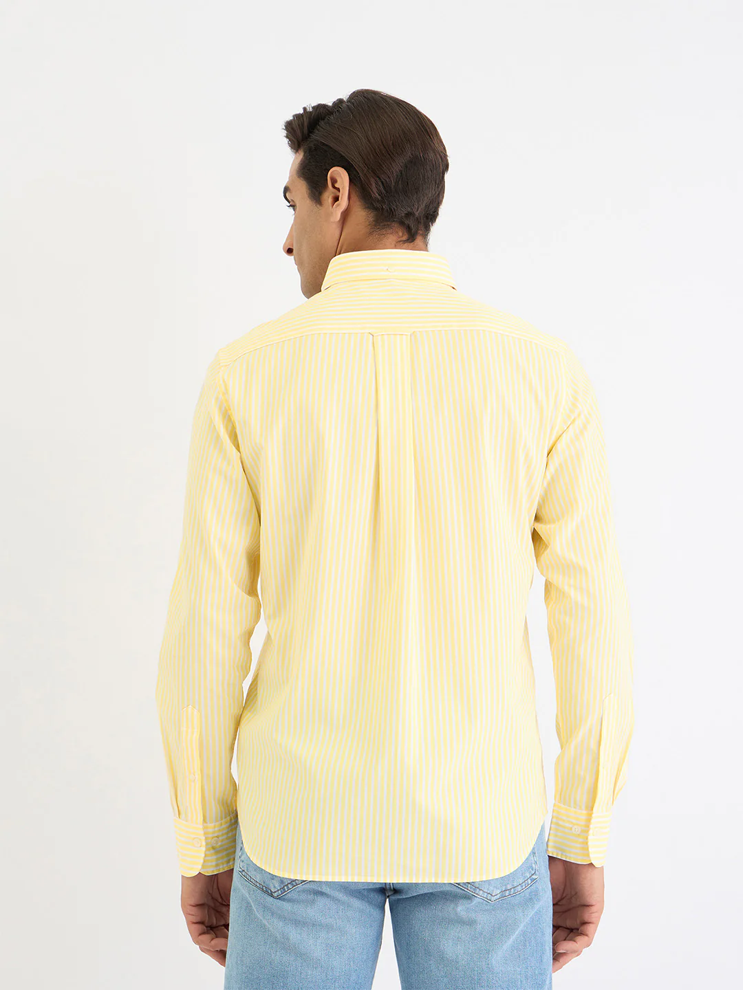 Gant Men Yellow Striped Collar Shirt - Image 3