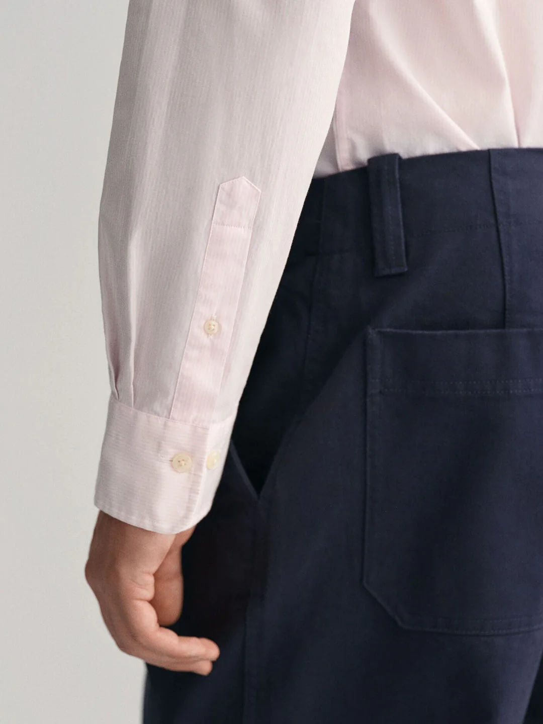 Gant Men Pink Striped Button-Down Collar Full Sleeves Shirt - Image 5