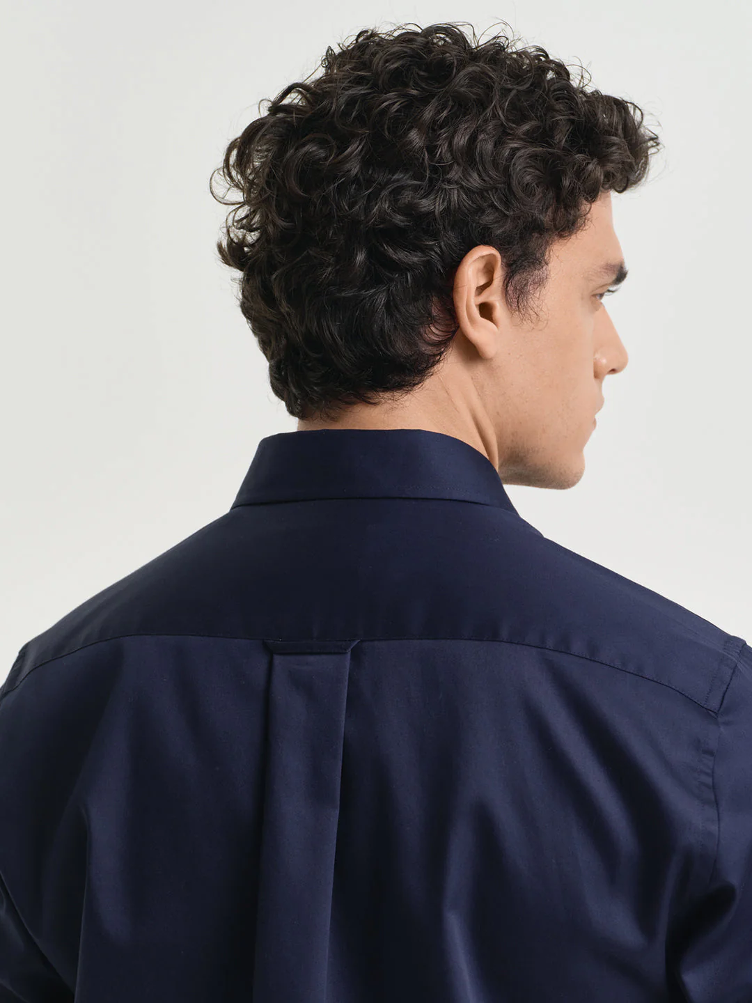 Gant Men Navy Blue Spread Collar Full Sleeves Shirt - Image 4