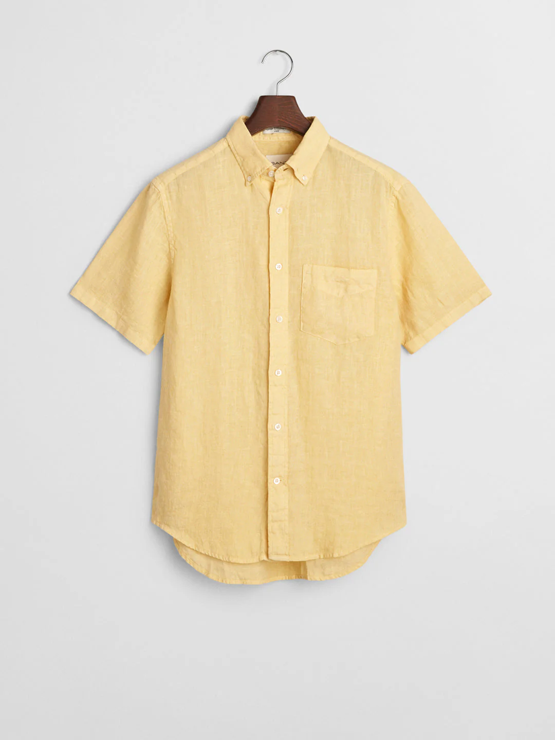 Gant Men Yellow Regular Fit Solid Linen Shirt - Image 6