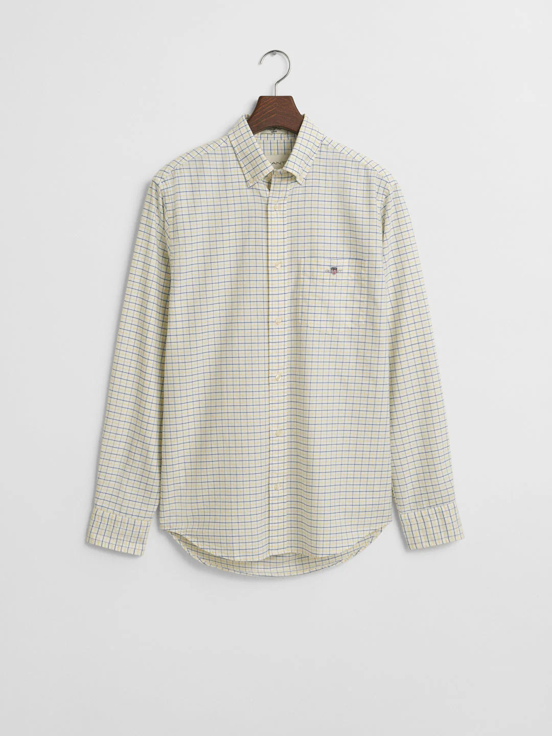 Gant Men Blue Button-Down Collar Full Sleeves Shirt - Image 6