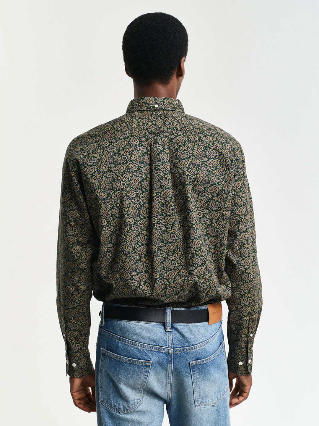 Gant Men Green Printed Button-Down Collar Full Sleeves Shirt - Image 2