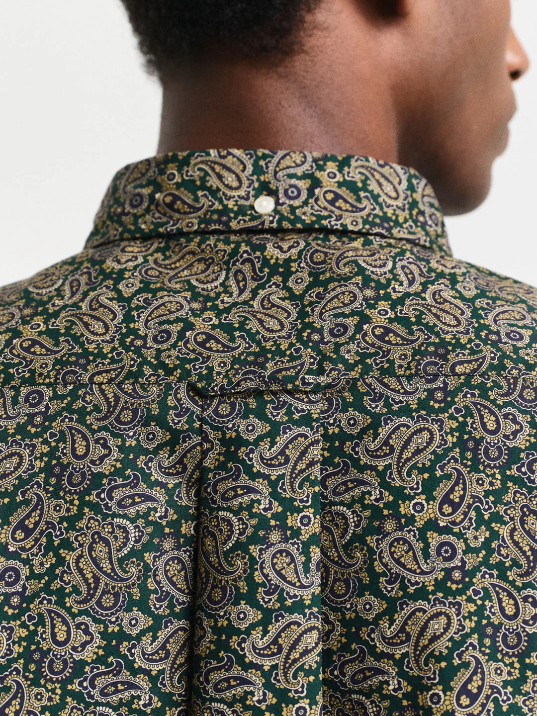 Gant Men Green Printed Button-Down Collar Full Sleeves Shirt - Image 4