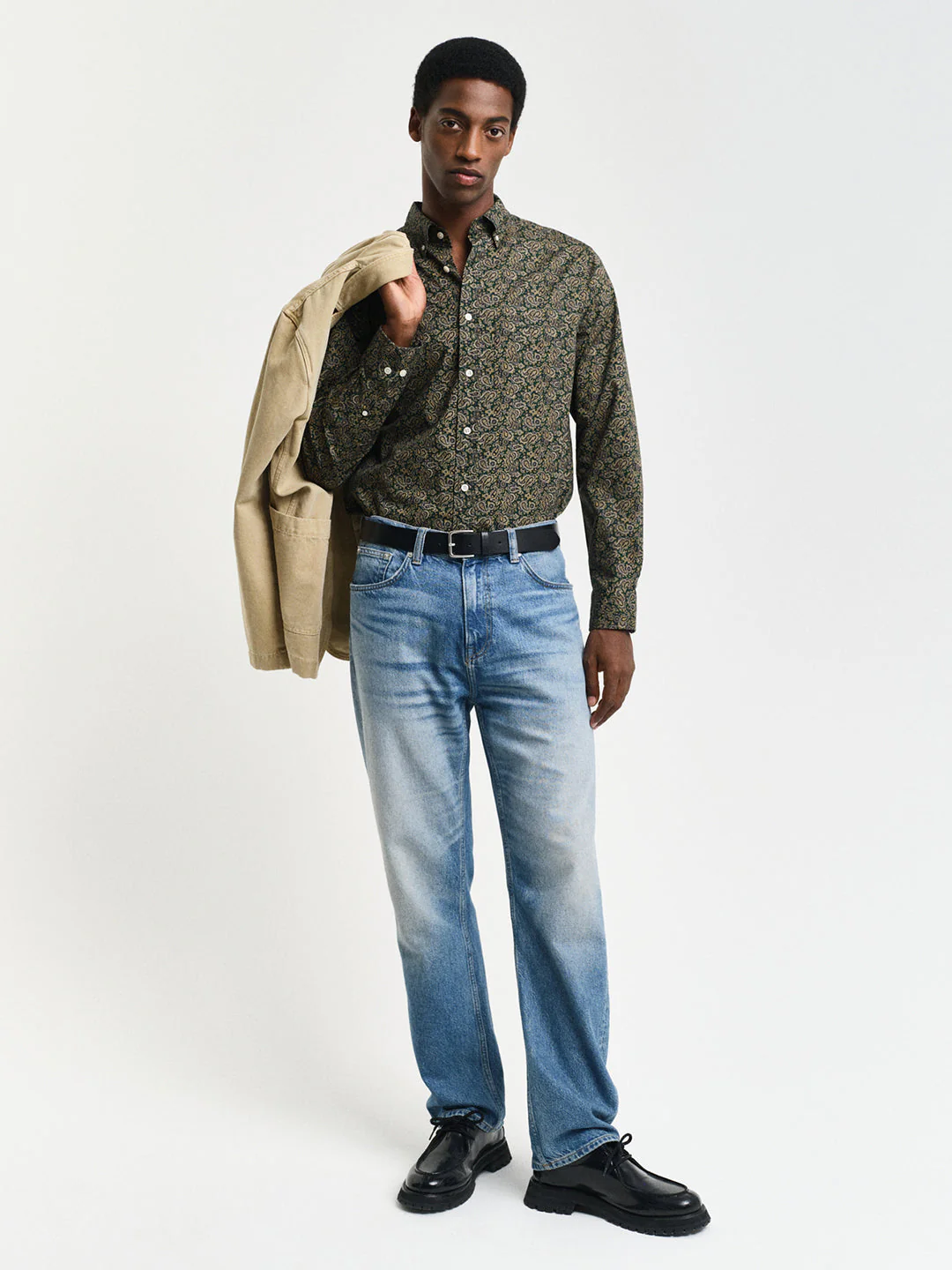 Gant Men Green Printed Button-Down Collar Full Sleeves Shirt - Image 5