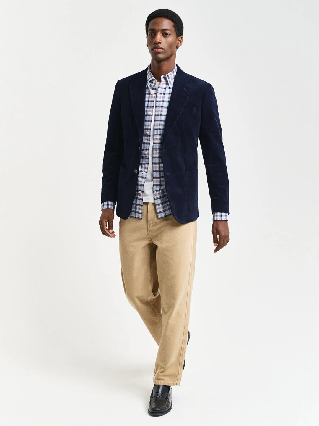 Gant Men Blue Checked Button-Down Collar Full Sleeves Shirt - Image 5