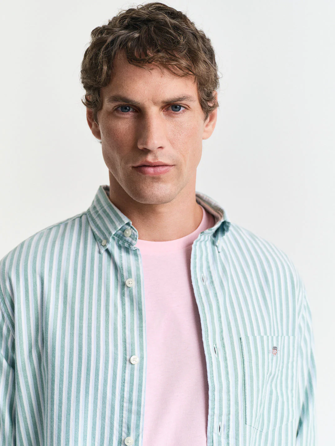 Gant Men Green Button-Down Collar Full Sleeves Shirt - Image 4